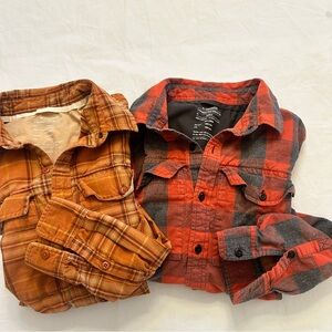 REI men’s cotton flannel Plaid Casual Button Down Shirts medium